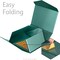 6-Pack Dark Green Glossy Gift Boxes, 9x6.5x3.8 Inches – Collapsible Rectangle Boxes with Magnetic Lids for Christmas, Birthday, Wedding, and Holiday Gifts